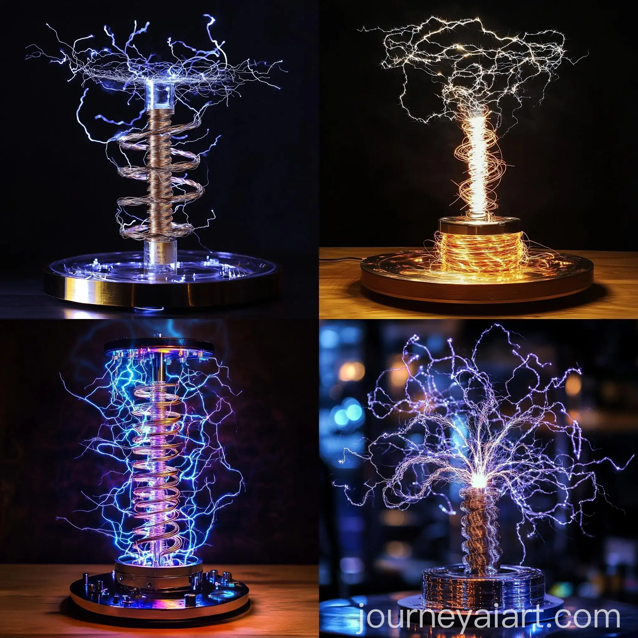 Dynamic-DRSSTC-Tesla-Coil-Discharging-with-Wide-Bright-White-Sparks