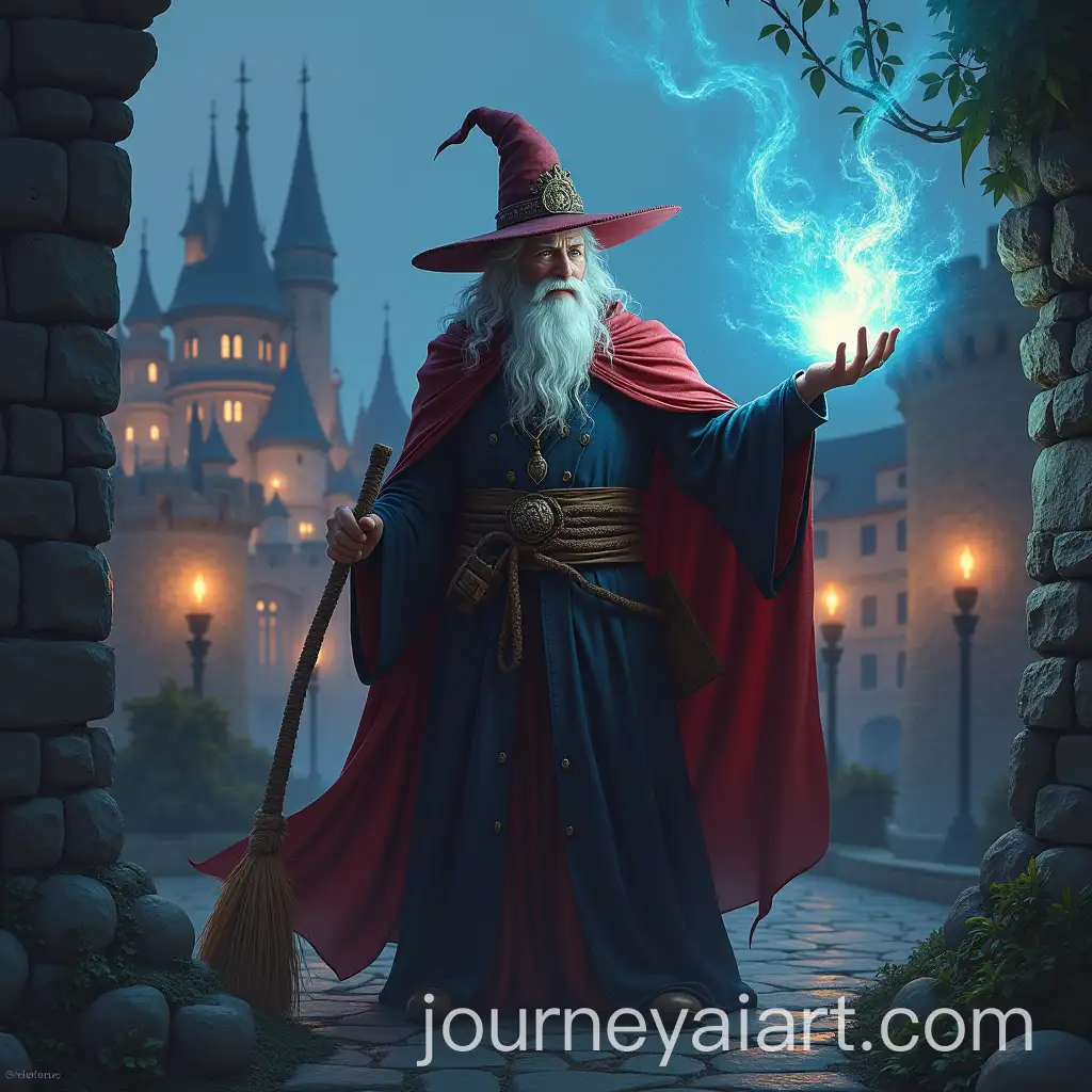 Sorcerer-Celebrating-Magic-Festival-in-Enchanted-Castle