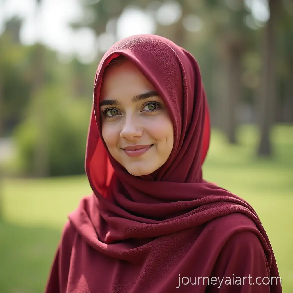 Young-Muslim-Couple-Outdoors-in-Traditional-Clothing-with-Natural-Lighting