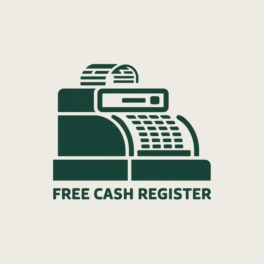 LOGO Design for Free Cash Register Modern and Simple Retail Symbol with Clear Background