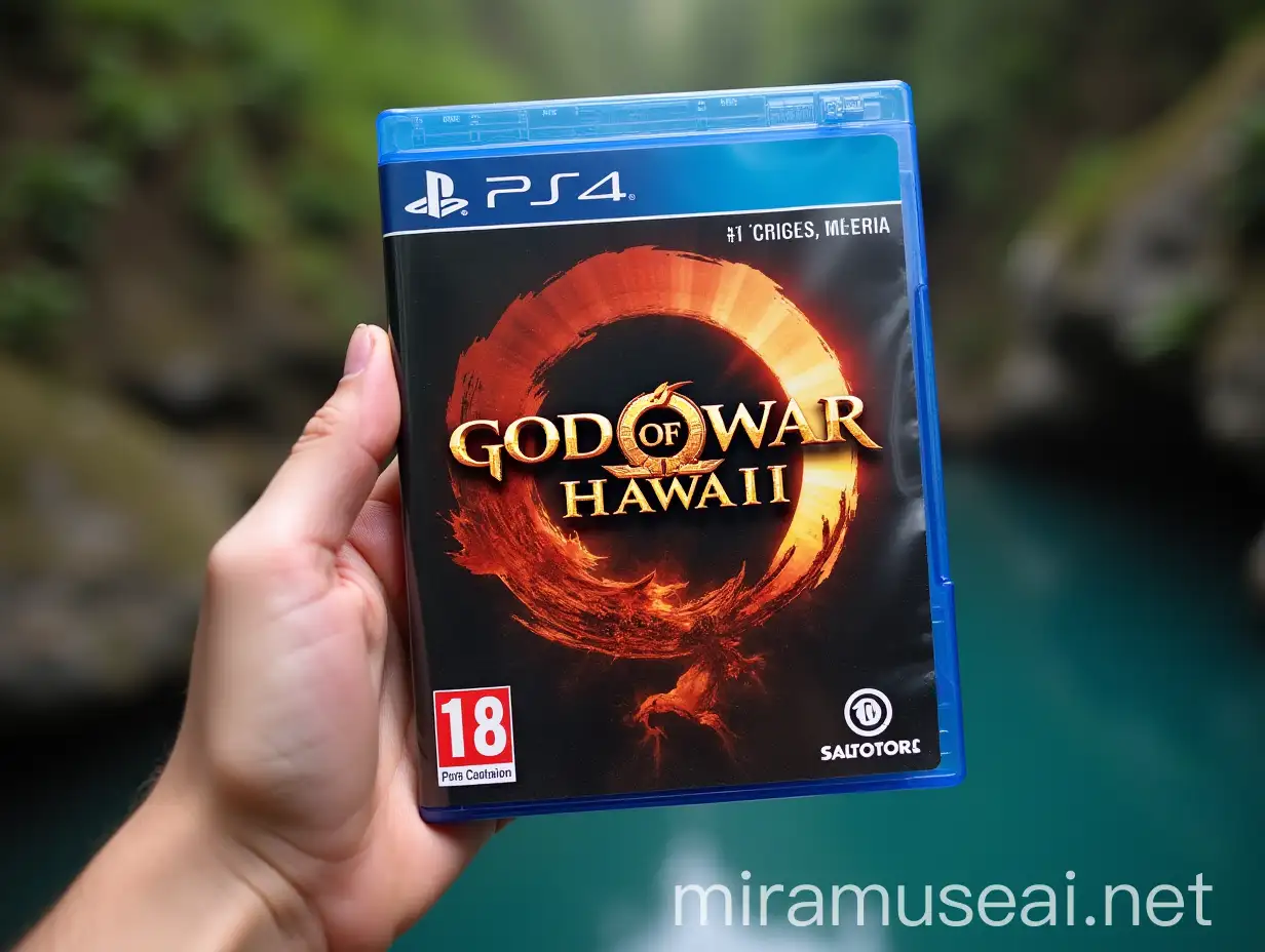 Hand Holding PS3 Video Game Case God of War Hawaii