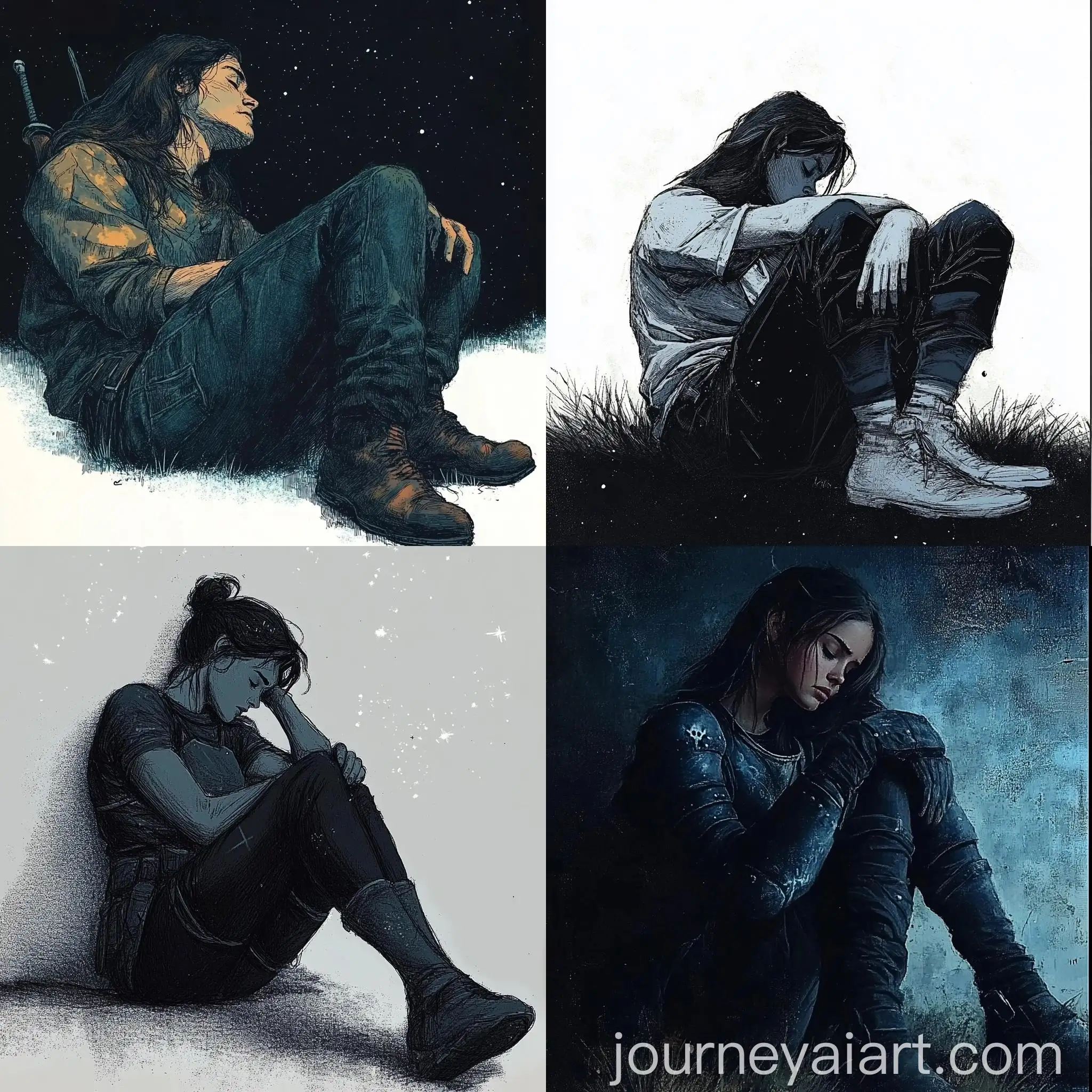 Casually-Sitting-Slumped-Pose-with-Minimalist-Style