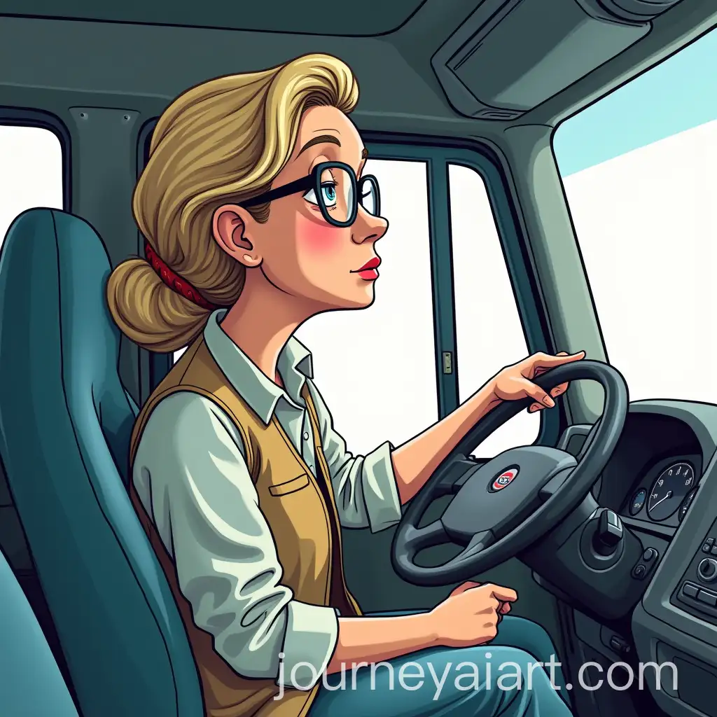 Exhausted-Minibus-Driver-in-Manga-Style