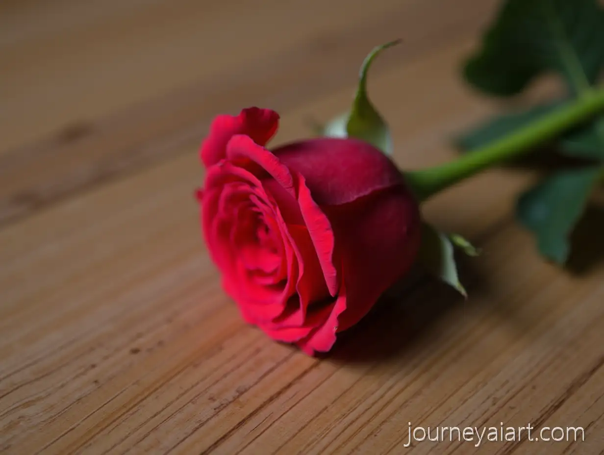 Realistic-Rose-onAI-Image-Prompt-Expansion-a-Table-with-Natural-Lighting