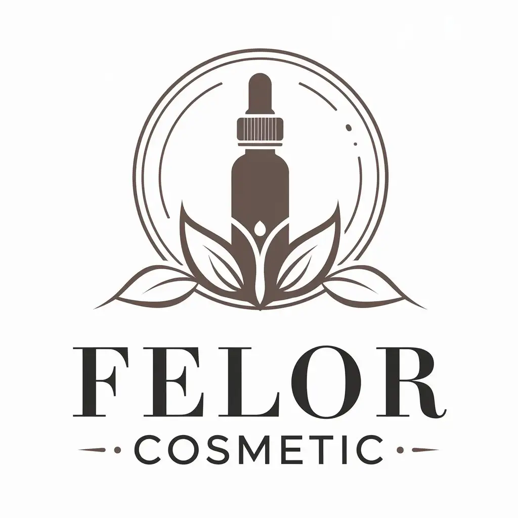 a vector logo design,with the text "Felor cosmetic", main symbol:cosmetics,Moderate,be used in Beauty Spa industry,clear background