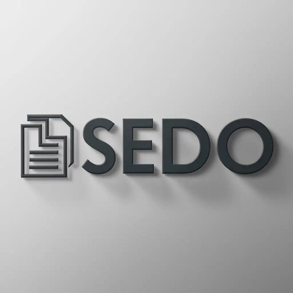 a logo design,with the text "SEDO", main symbol:Electronic document management system,Moderate,clear background