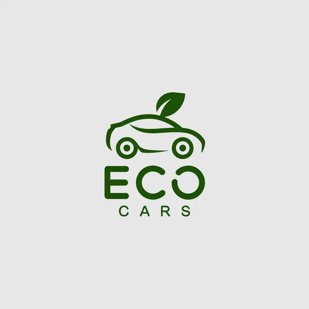 LOGO Design for ECO CARS Minimalistic Vector Design for Real Estate Industry with Clear Background