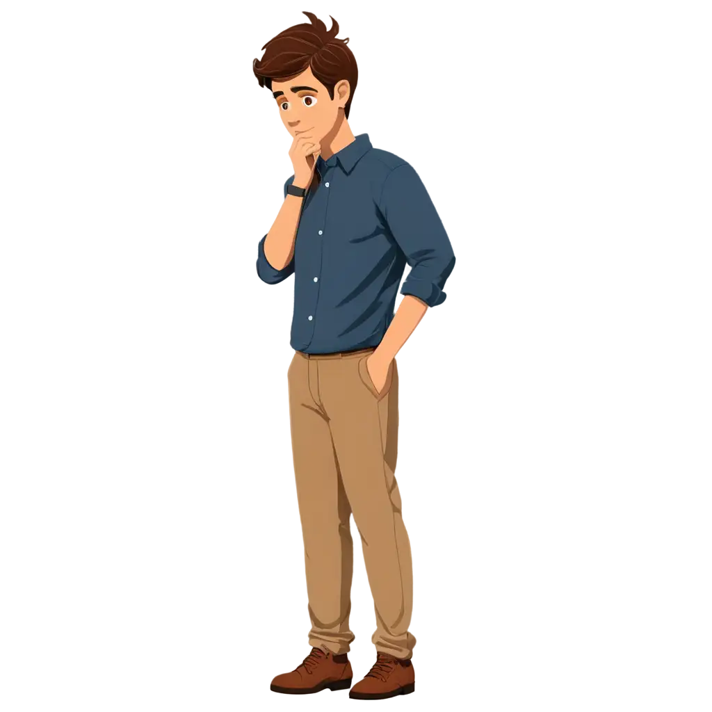 Thinking-Man-Cartoon-PNG-Creative-AI-Art-Prompt-Engineering