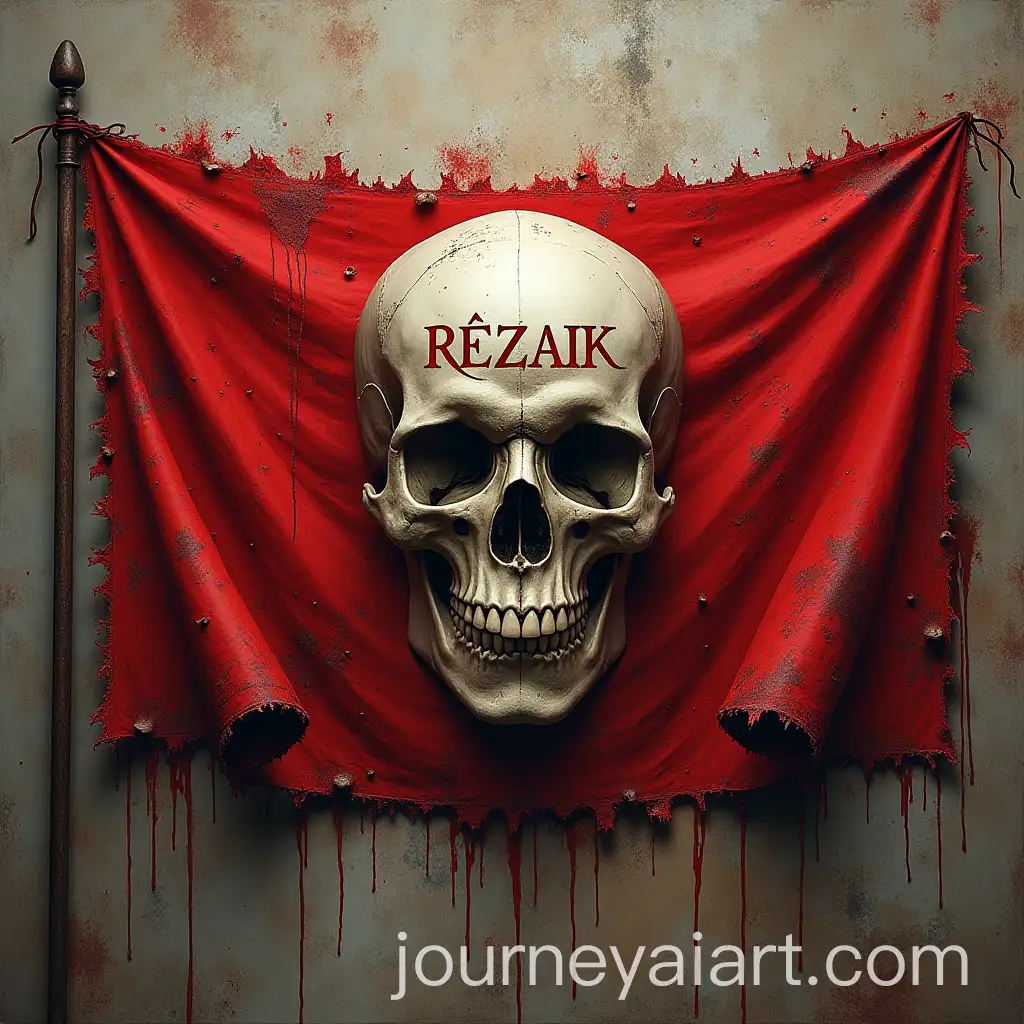 Flag-with-Skull-andAI-Image-Expansion-REZAIK-lite-2018-Text-Design