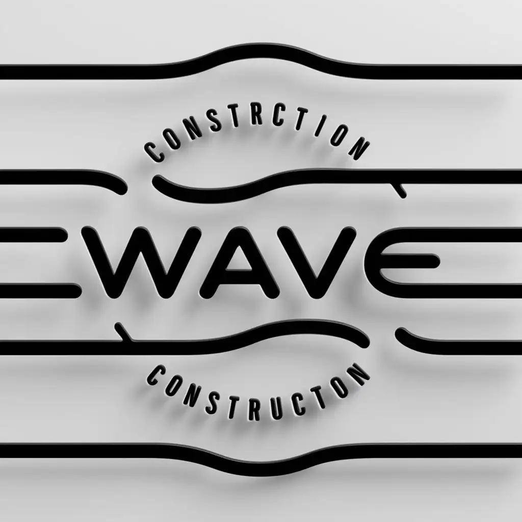 a logo design,with the text "WAVE", main symbol:Circular, wavy, with tech feel, representing architecture, industry etc,Moderate,be used in Construction industry,clear background