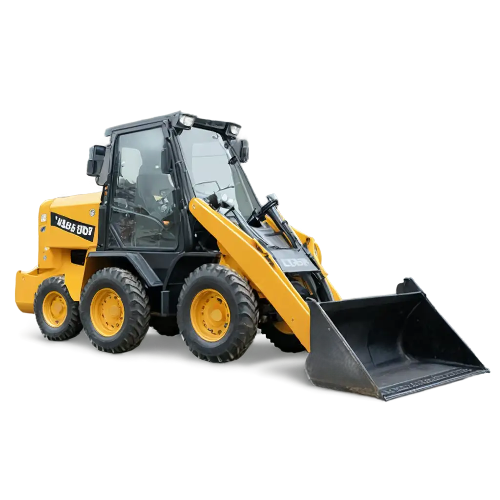 Skid-Loader-PNG-Image-Clean-and-Versatile-Vehicle-Illustration-on-White-Background