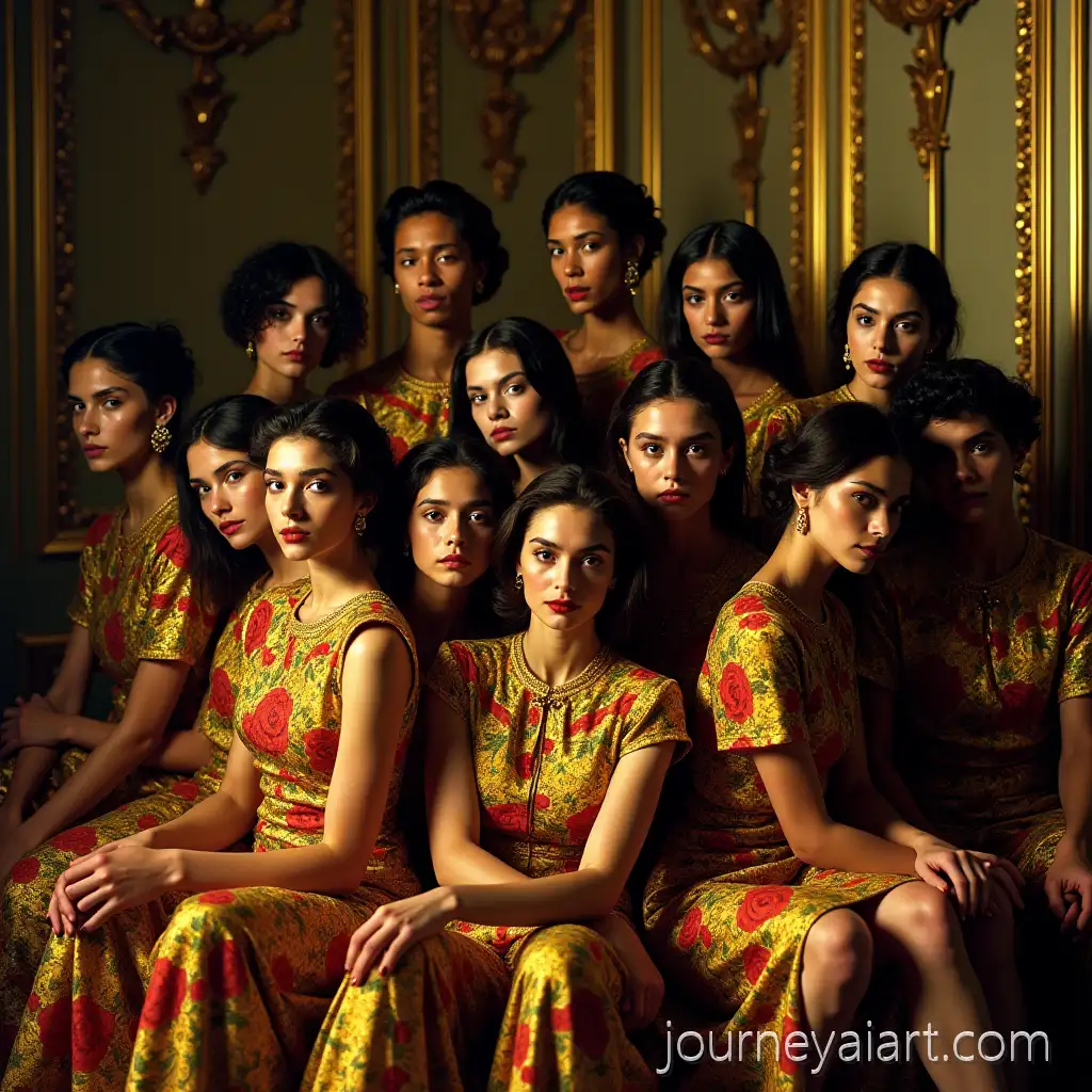 HyperRealistic-RenaissanceInspired-Fashion-Editorial-with-Loud-Versace-Patterns-in-Gilded-Interior