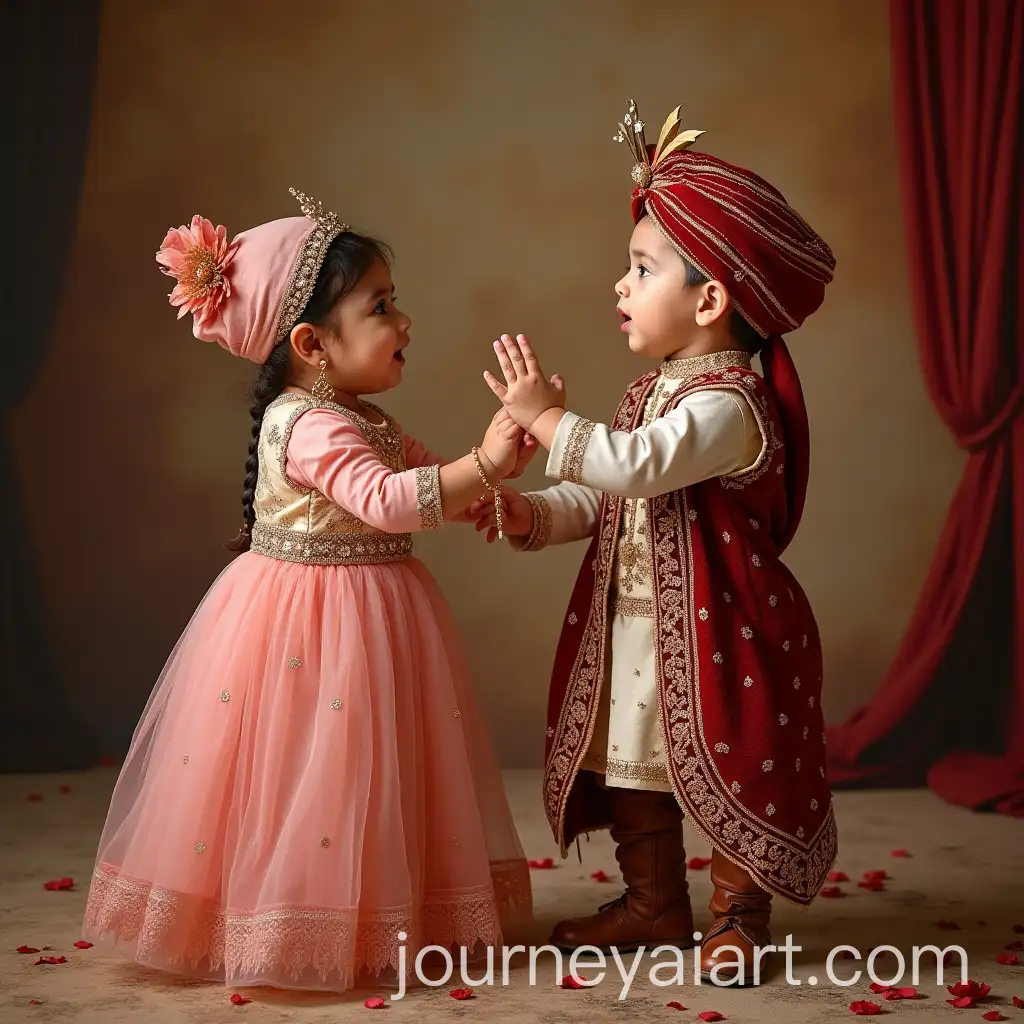 TwoYearOld-Turkish-Boy-and-Girl-in-Indian-Royal-Outfits-Singing-and-Dancing