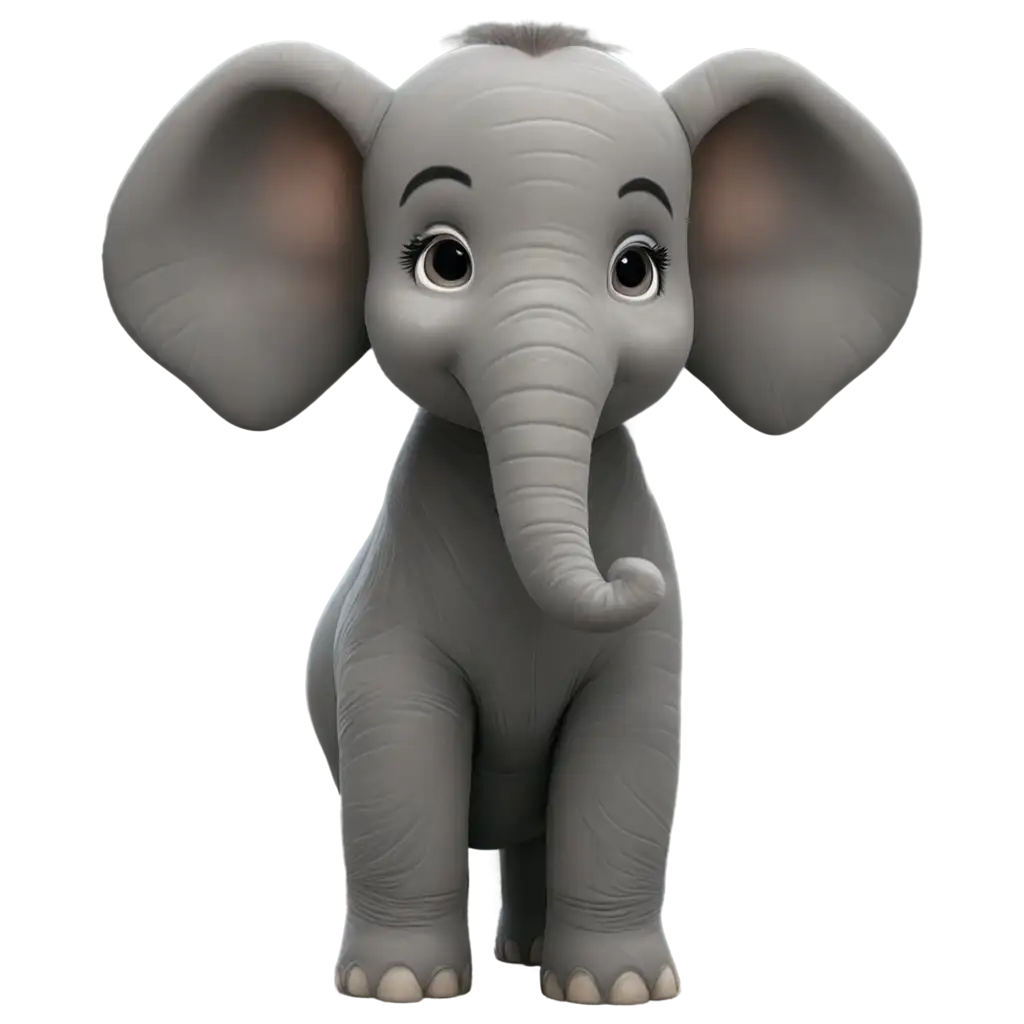 Adorable-Cartoon-Elephant-with-a-Big-Trunk-PNG-Image-for-Clear-HighQuality-Graphics