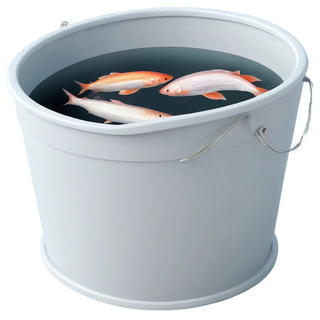 3D-PNG-Image-of-a-Bucket-with-Several-Live-Fish-Inside-for-HighQuality-Visuals