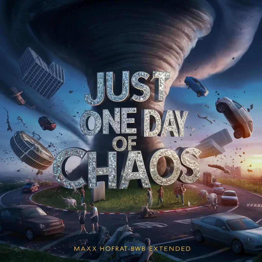 LOGO Design For MaXX Hofrat HyperRealistic 3D Scene with Just One Day of Chaos Theme