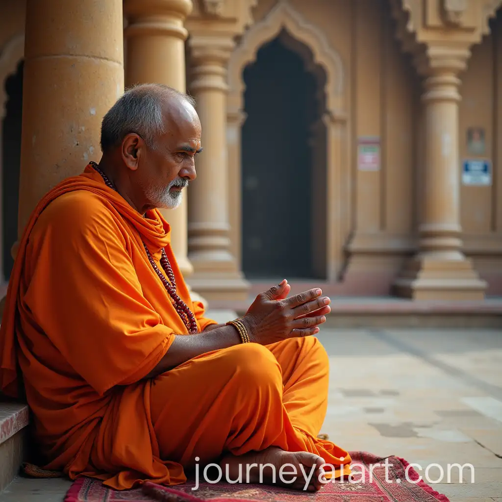 Indian-Man-Praying-in-a-Temple