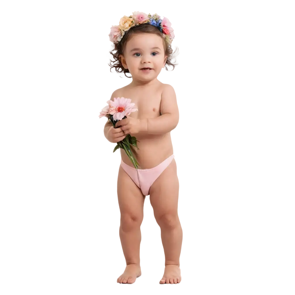 Vibrant-Baby-with-Flowers-PNG-Perfect-for-All-Your-Creative-Projects