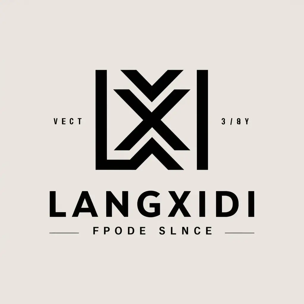 a vector logo design,with the text "LANGXIDI", main symbol:LXD,Moderate,be used in apparel industry,clear background