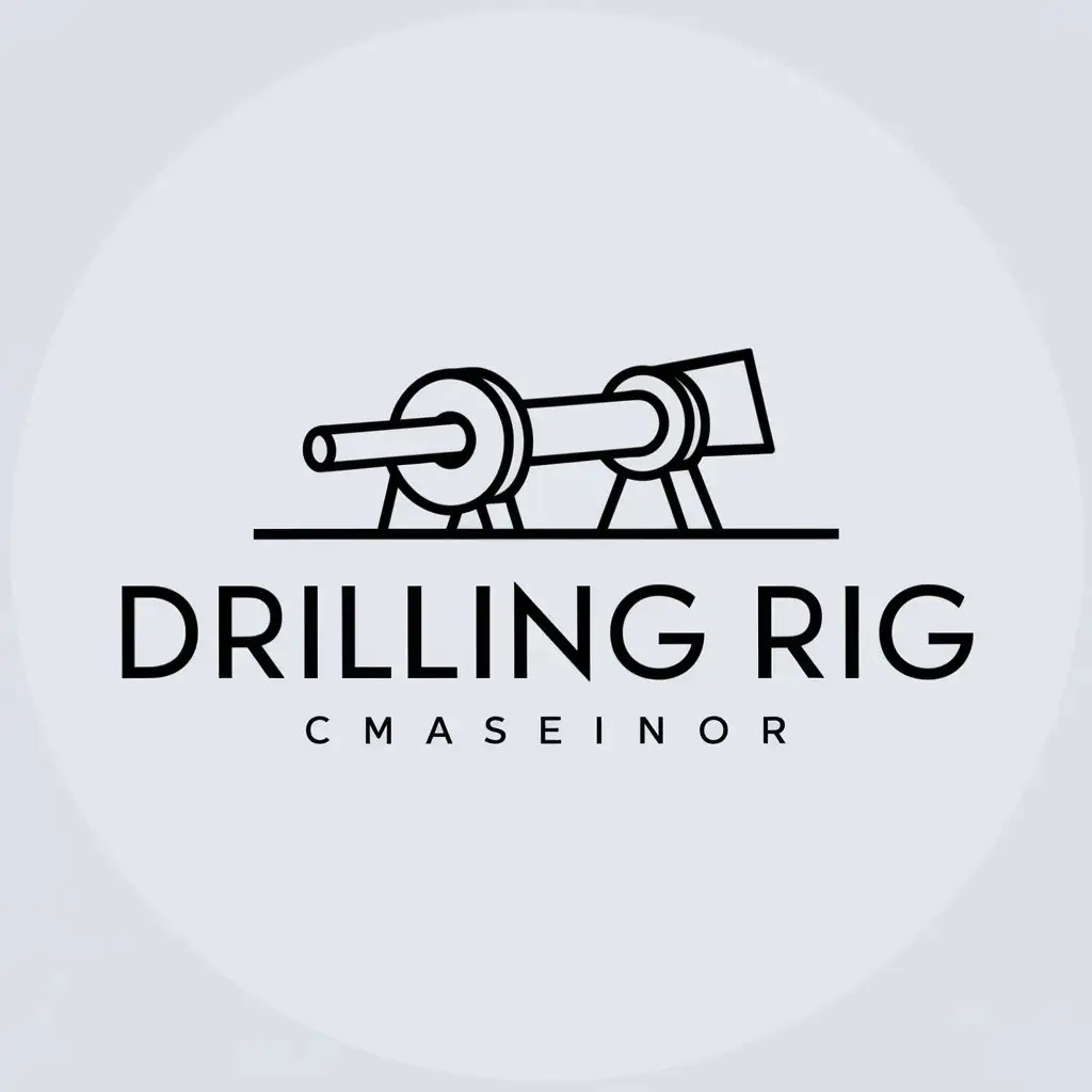 LOGO-Design-for-Drilling-Rig-Minimalistic-Lathe-with-Clear-Background