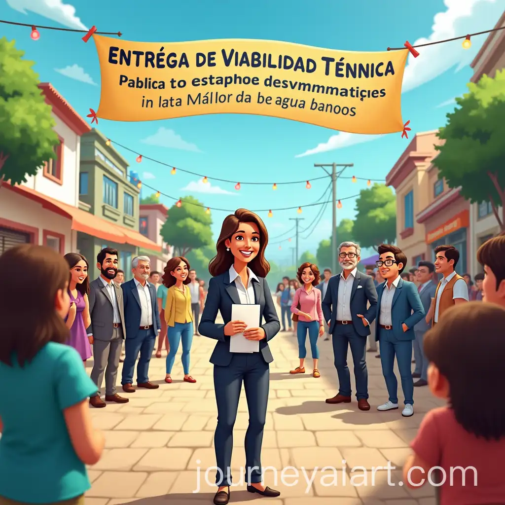 Public-Event-inAI-Image-Prompt-Expansion-San-Miguel-de-los-Bancos-Celebrating-Potable-Water-Project-with-Minister-and-Officials