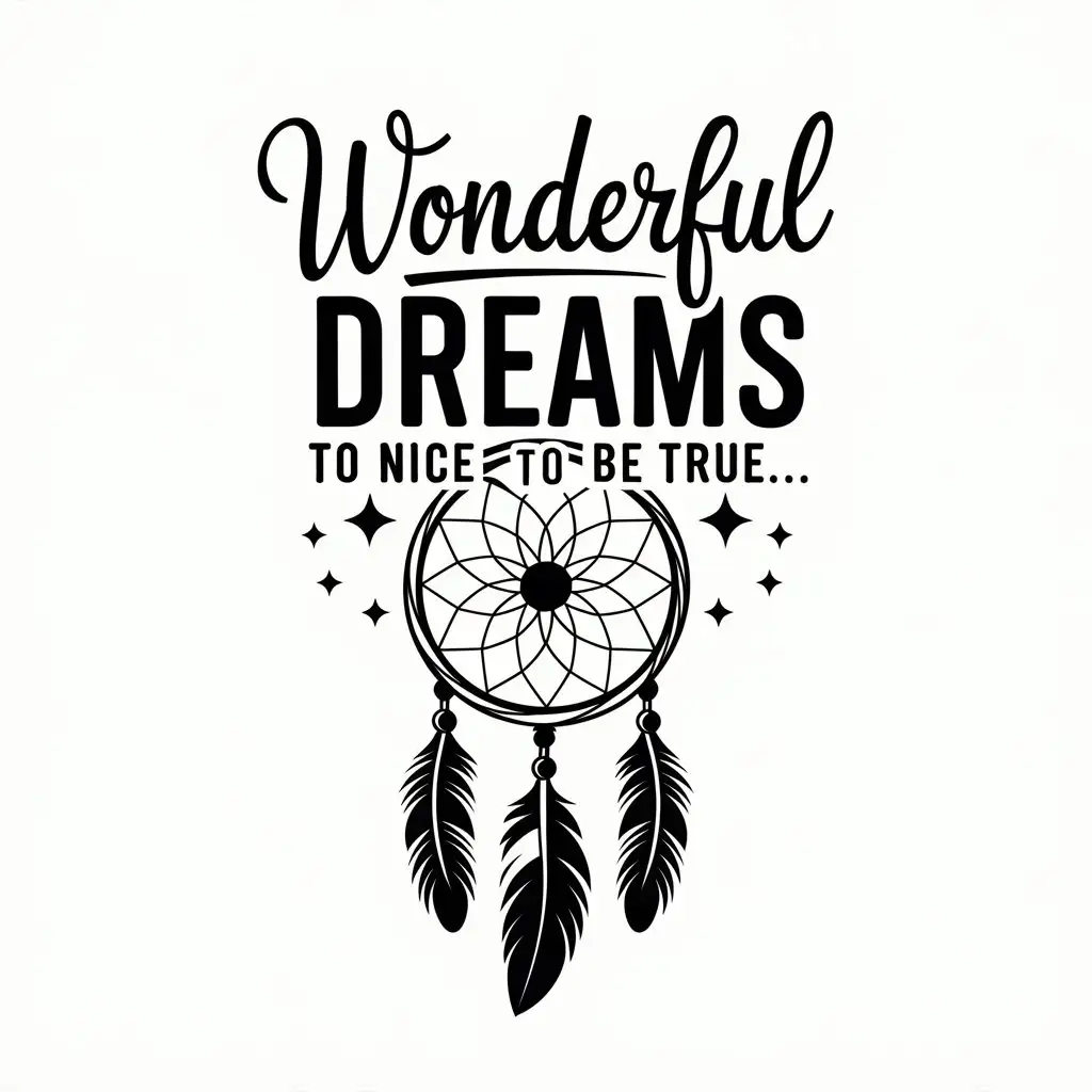 LOGO Design For Wonderful Dreams Dreamy Vector Logo with Clear Background