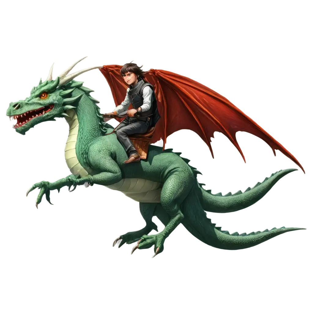 PNG-Image-of-a-Dragon-with-Rider-Majestic-Fantasy-Art-for-Digital-Projects