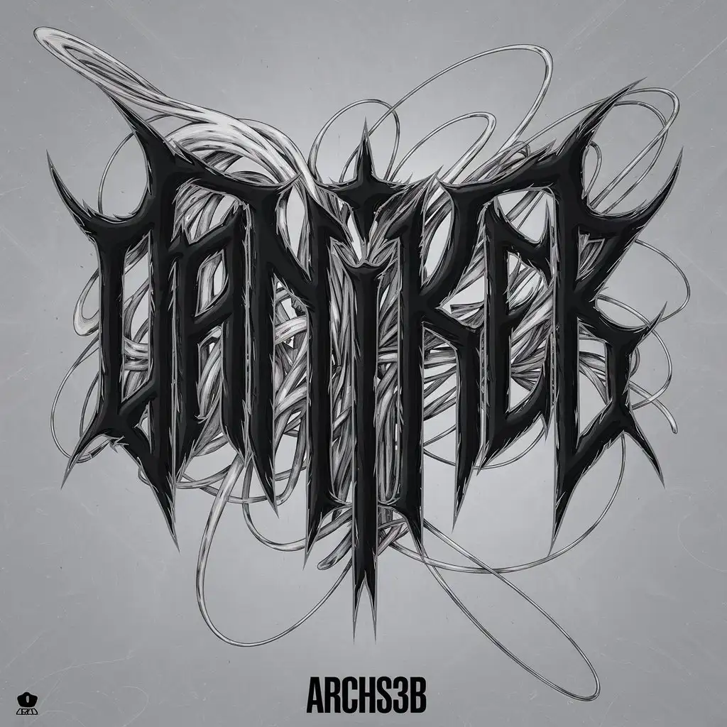 LOGO Design for ArchS3B Dark Black Metal Band with Fluid