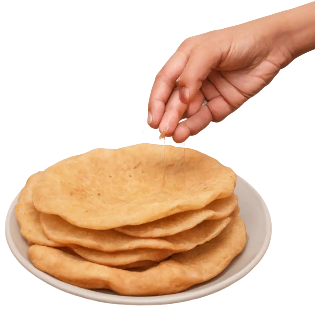 Delicious-GoldenBrown-Puris-on-a-Plate-PNG-Image-for-Food-Photography-and-Cultural-Culinary-Art