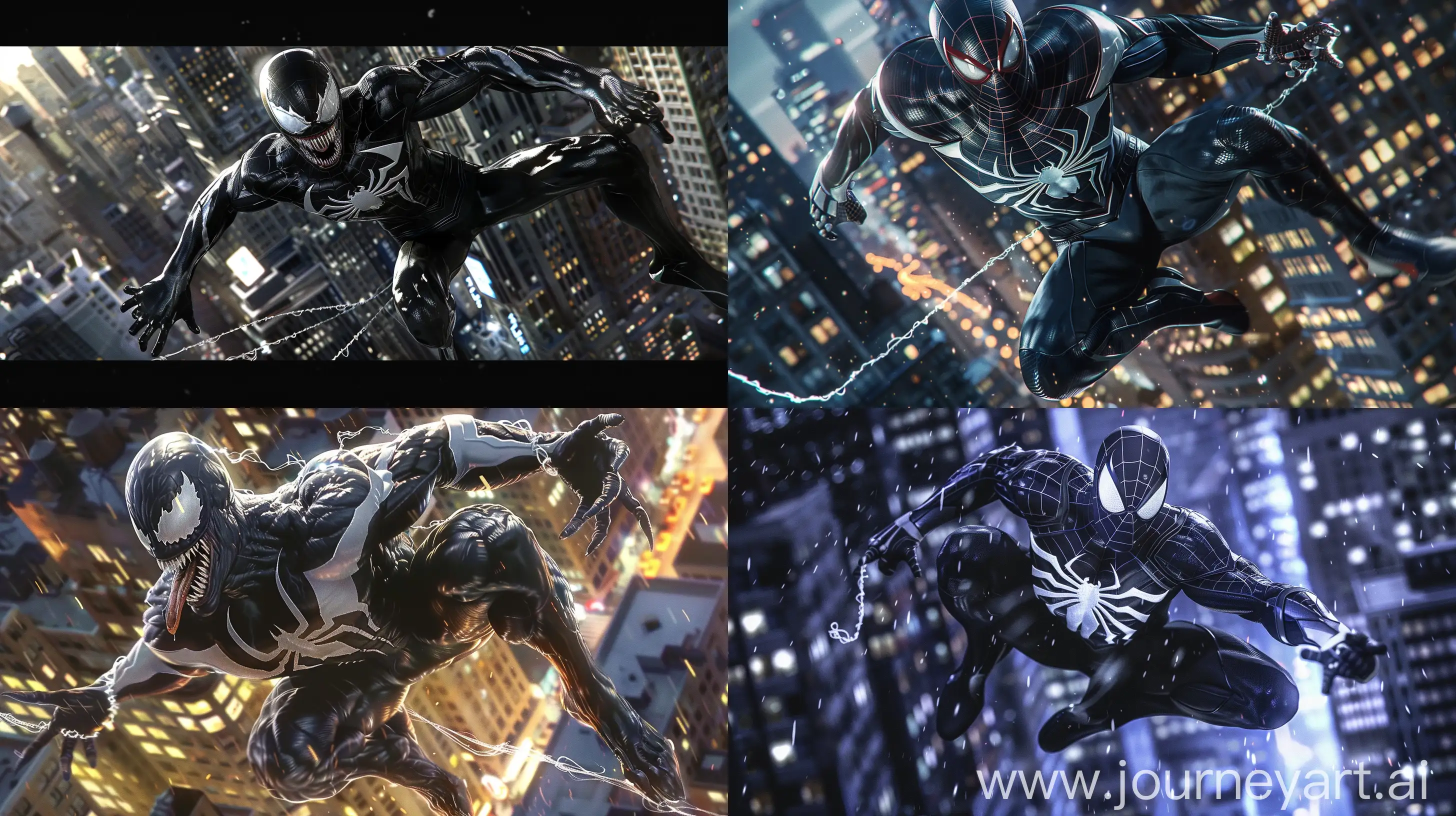 Dynamic-Venom-WebSwinging-over-New-York-City-Skyline