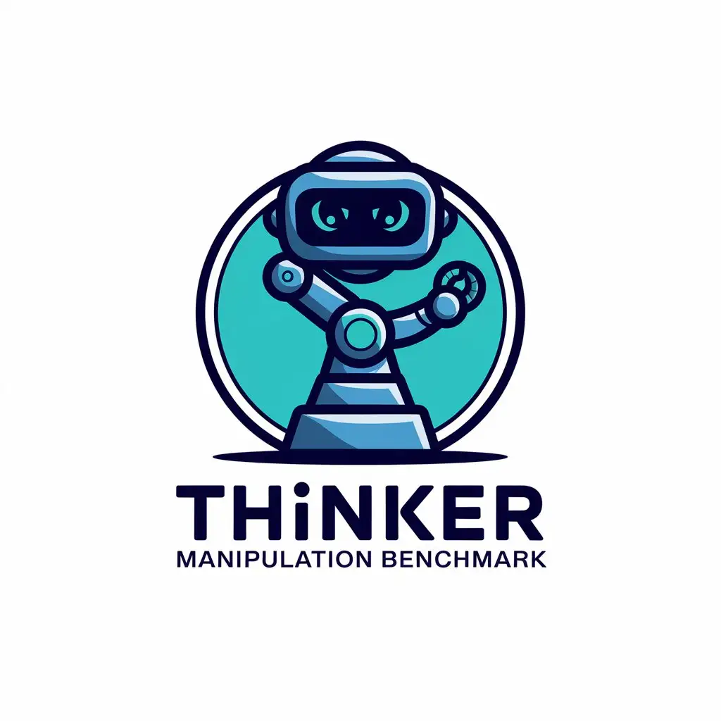 LOGO Design for Thinker Manipulation Benchmark Robotic Arm with HighTech Cute Aesthetic for Technology Industry