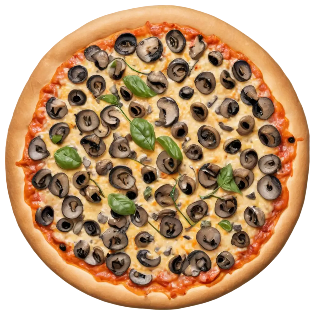 Veg-Mushroom-Pizza-PNG-Image-Circle-Shape-Top-View-High-Quality-for-Clear-Presentation