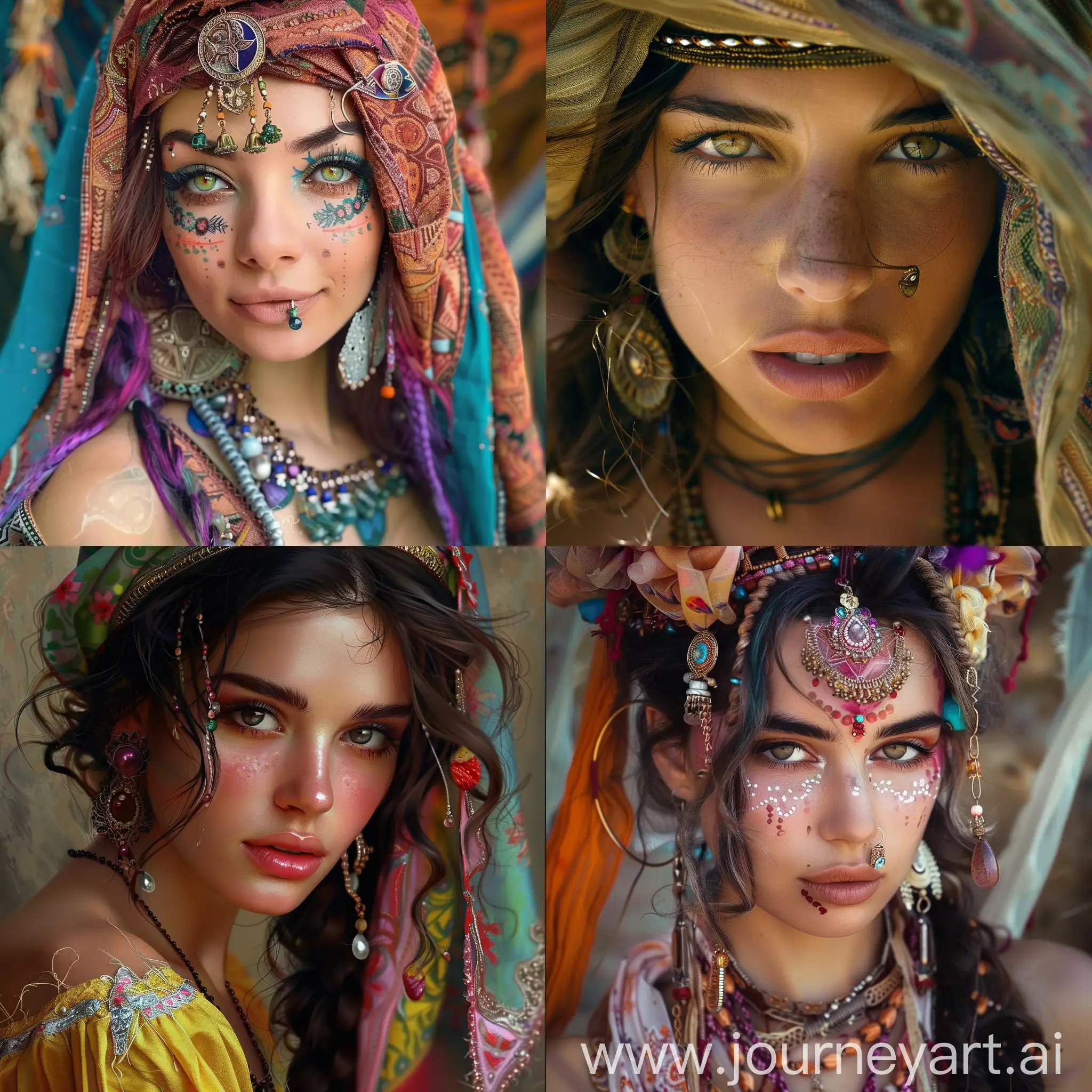 Vibrant-Gypsy-Woman-Portrait-with-Traditional-Attire-and-Elegant-Expression