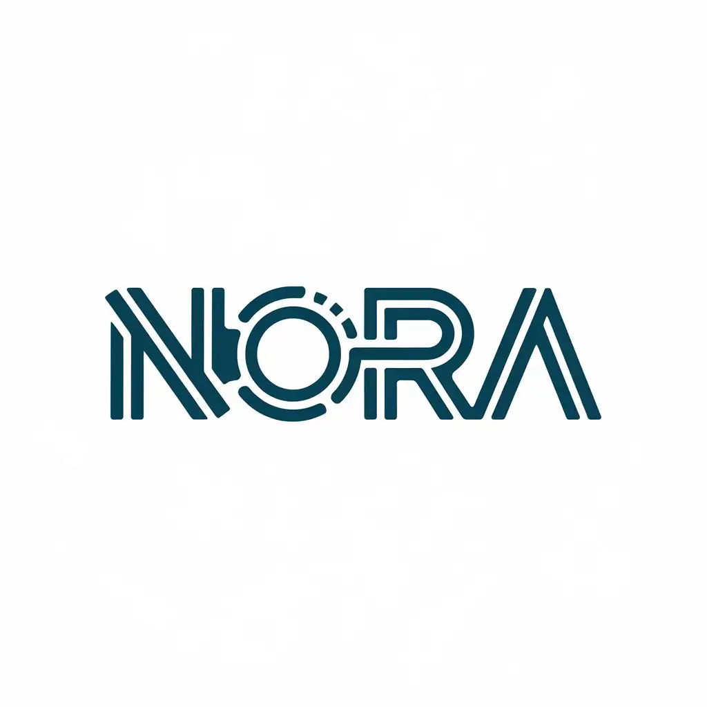 LOGO Design for NORA Modern Sans Font with Solar Energy Theme