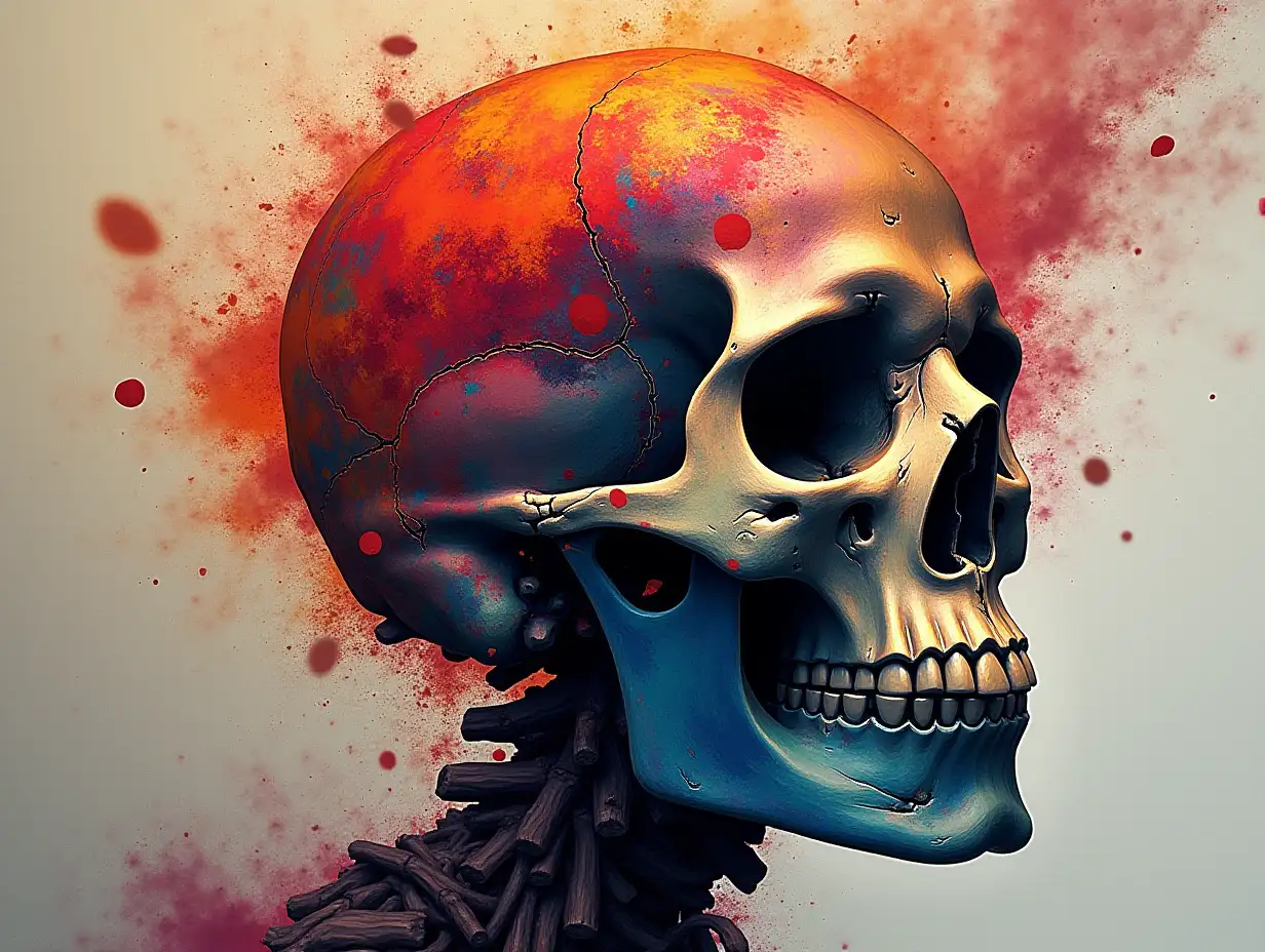 KI Abstract Skull Art Death Head