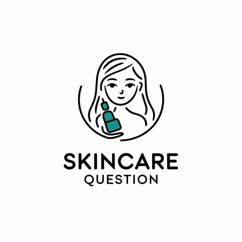 LOGO-Design-for-Skincare-Question-Young-Girl-Beauty-Products-with-Elegant-Aesthetics