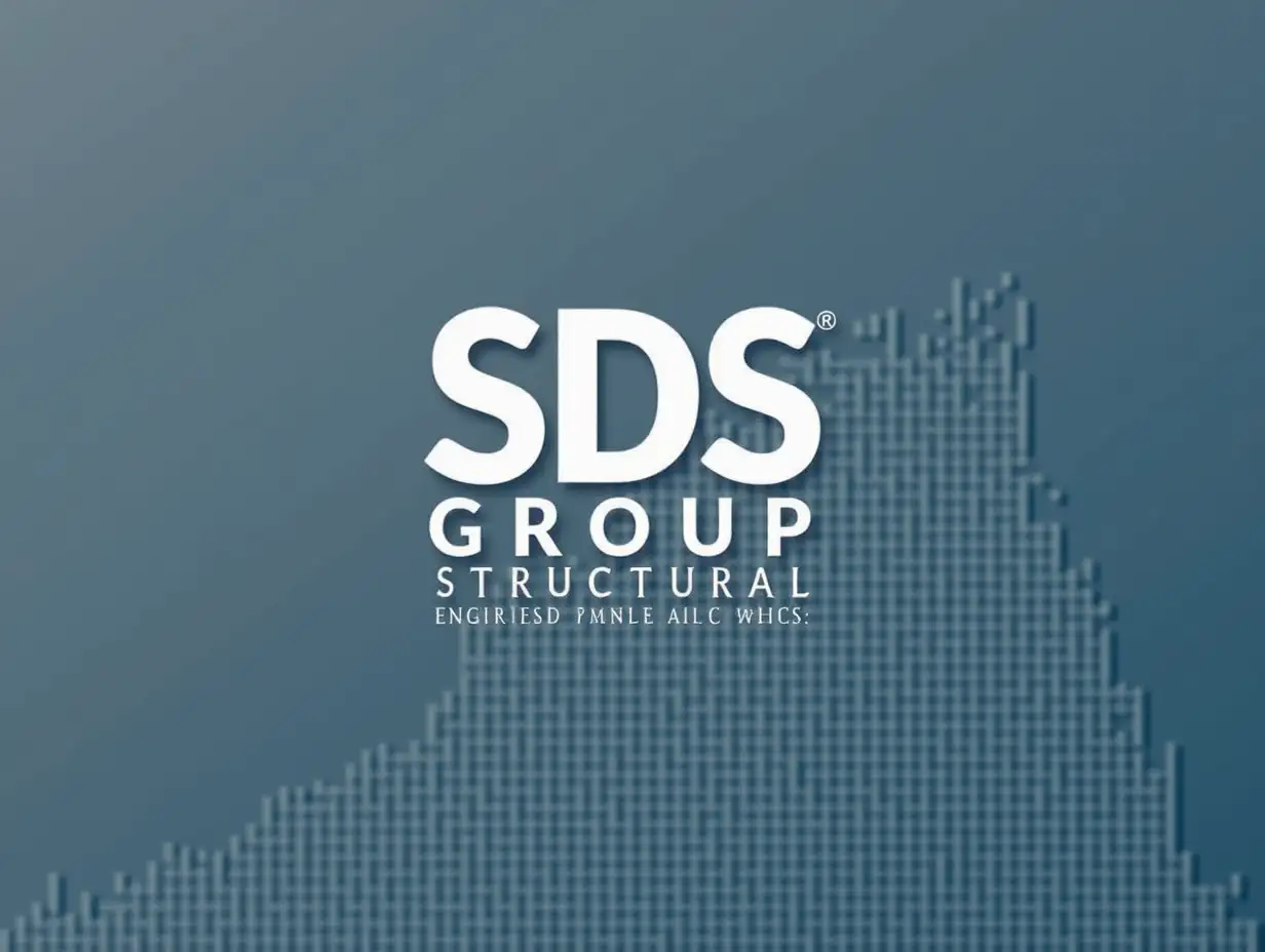 SDS Group Structural Engineering Consulting Write te logo with the name of the company. Pls with some object in the field that we work. We are civil engineers.