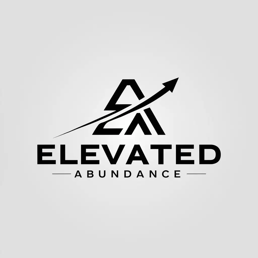 LOGO Design for Elevated Abundance Minimalistic Sports Fitness Brand Name with Clear Background