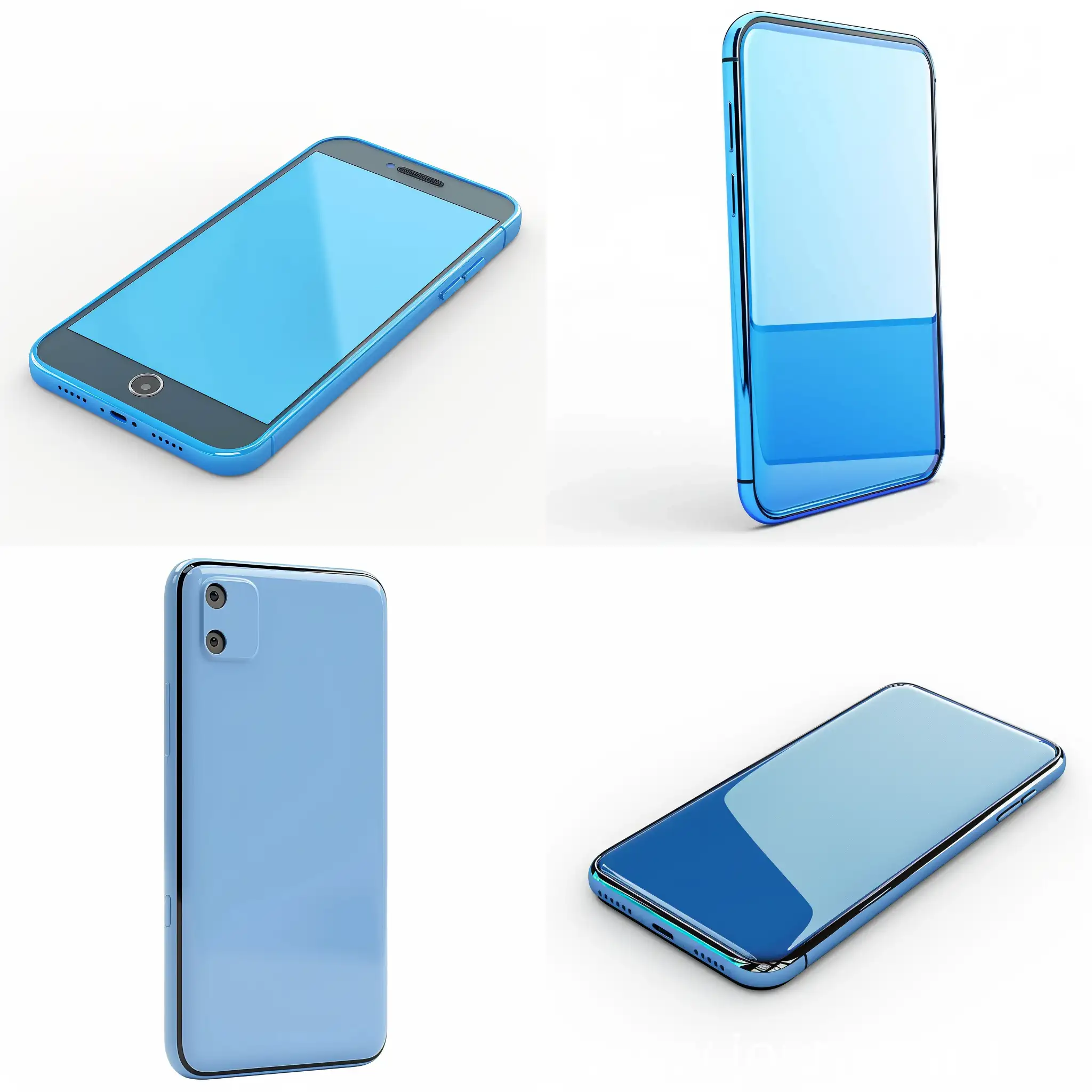 3D-Blue-Smartphone-Icon-on-White-Background