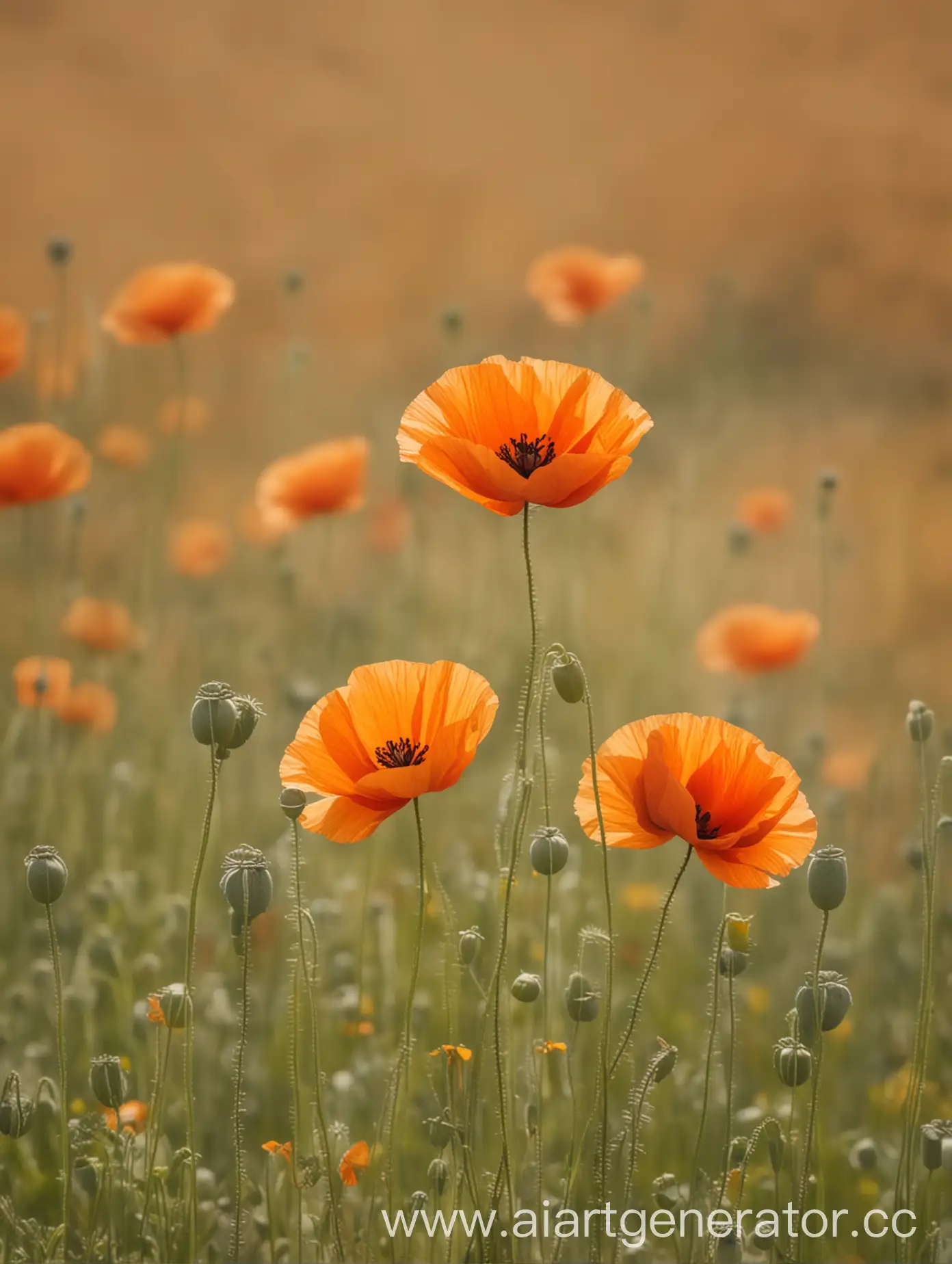 Orange-Poppies-in-Soft-Focus-Minimalism