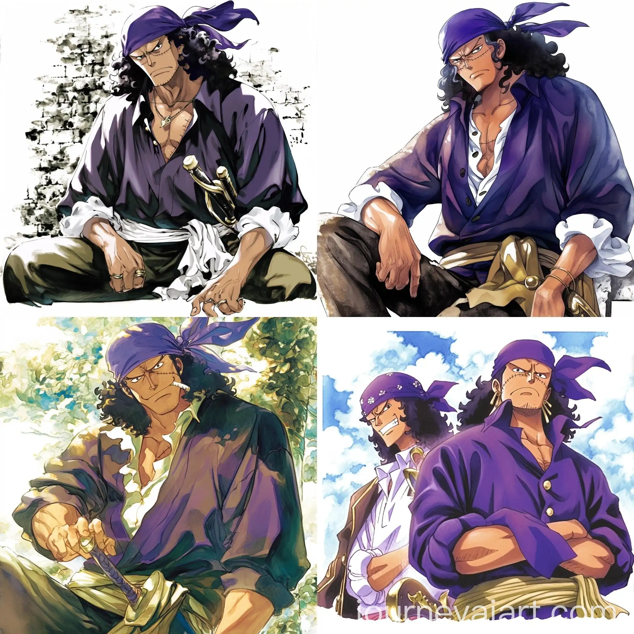 Watercolor-Pirate-Character-from-Manga-One-Piece