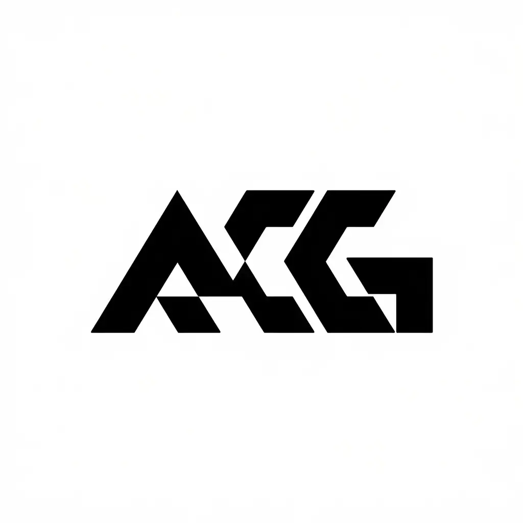 LOGO Design for ACG Geometric Letter Fusion with Triangle Structure and Clear Background for Internet Industry