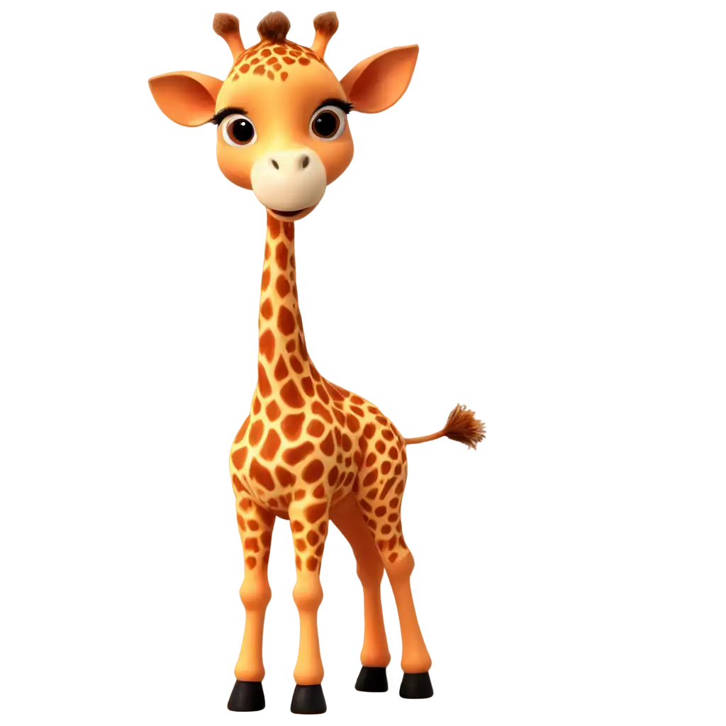 Adorable-Giraffe-Cartoon-PNG-Captivating-Illustration-for-All-Ages