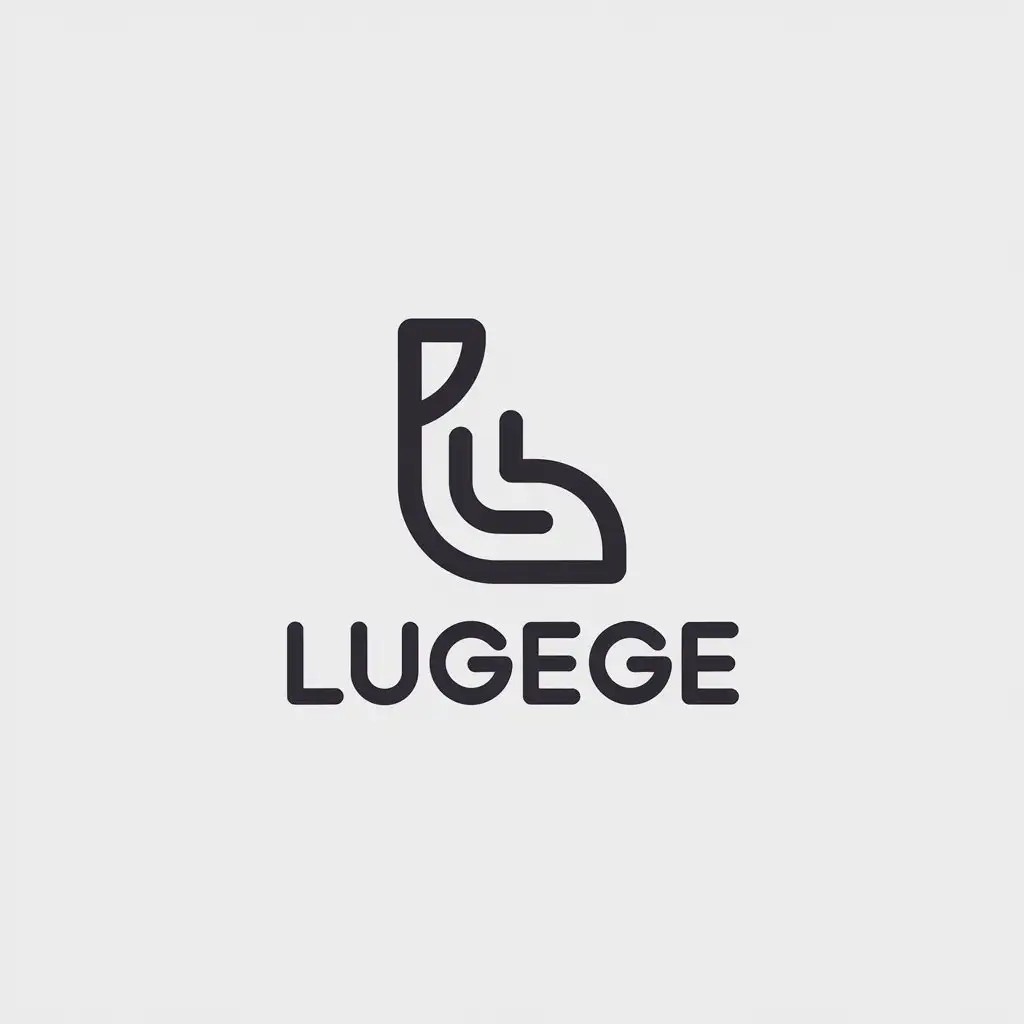 LOGO Design for LuGeGe Minimalistic Vector with Orange Hue and Advertising Theme