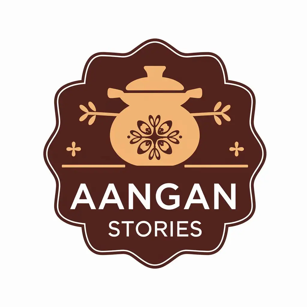 LOGO Design for Aangan Stories Homemade Theme with a Moderate Design