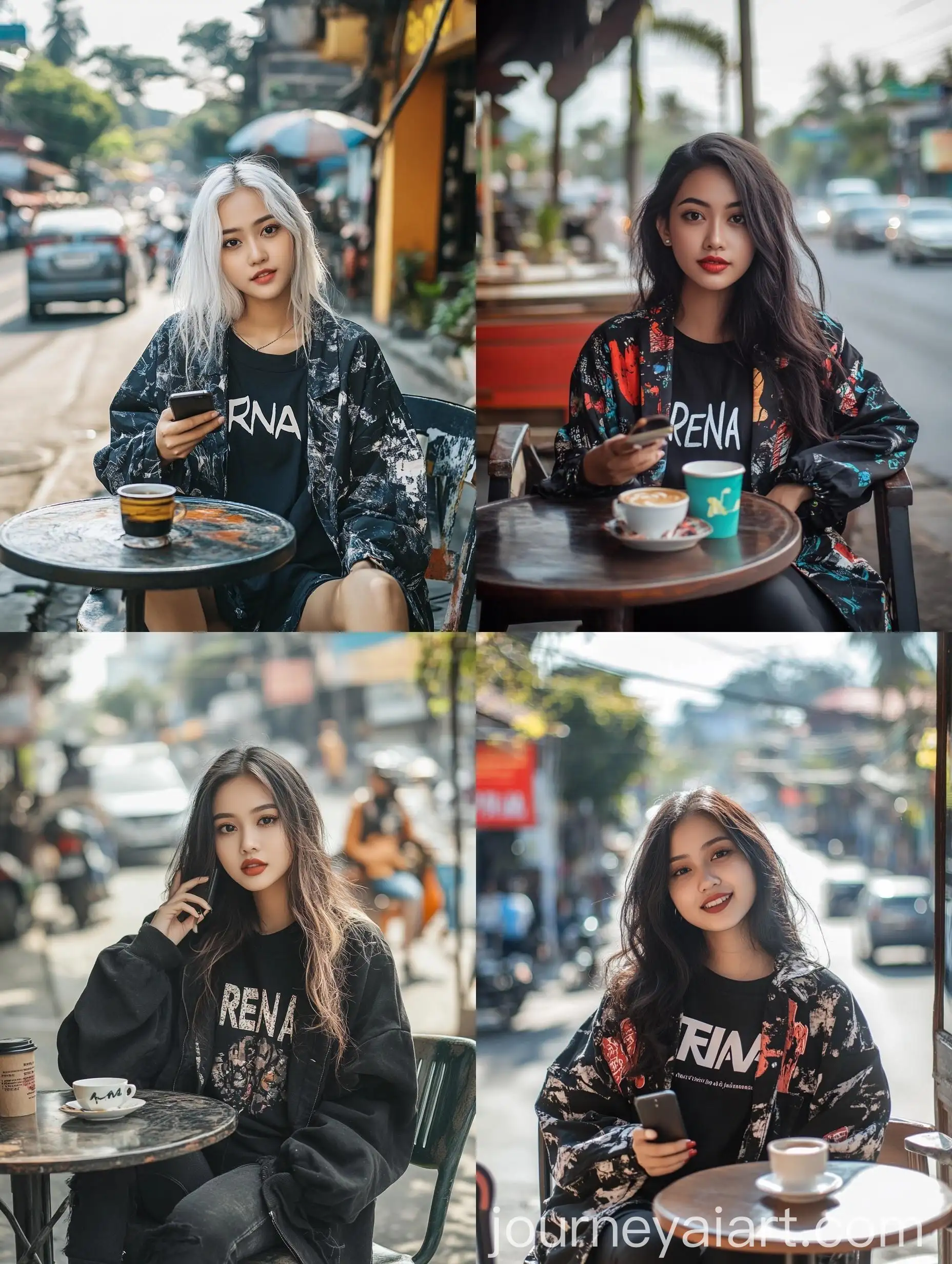 Stylish-Indonesian-Woman-in-Urban-Cafe-Scene-with-Coffee
