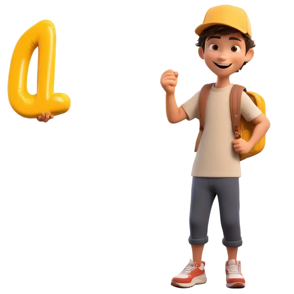 PNG-Image-Happy-Animated-Male-Kid-Holding-Number-One