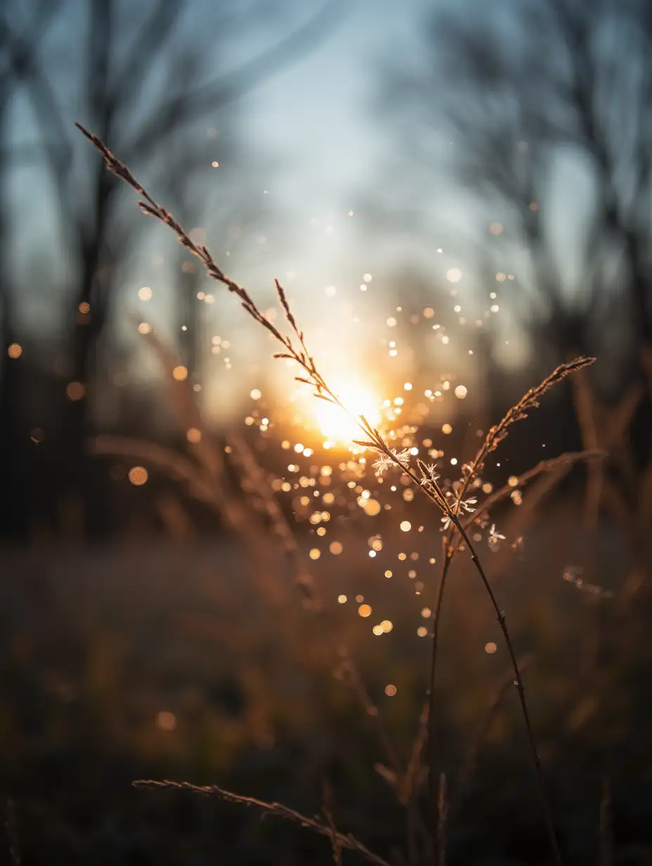 Sparkling light, morning sky