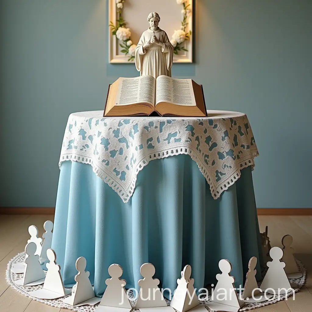 San-Juan-Bosco-Sculpture-Surrounded-by-Bible-Pages-and-Floral-Text-Frame