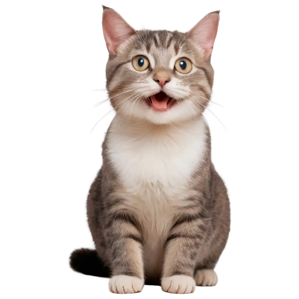 Happy-Cat-PNG-Image-Delightful-Feline-Illustration-for-Digital-Creativity